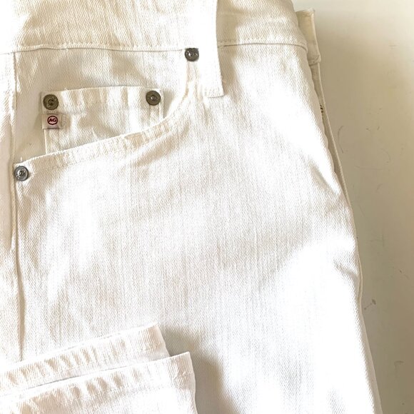 AG.- ED White Denim Jean Ex Boyfriend Slouchy Slim Woman Sz 28 R - Picture 3 of 10
